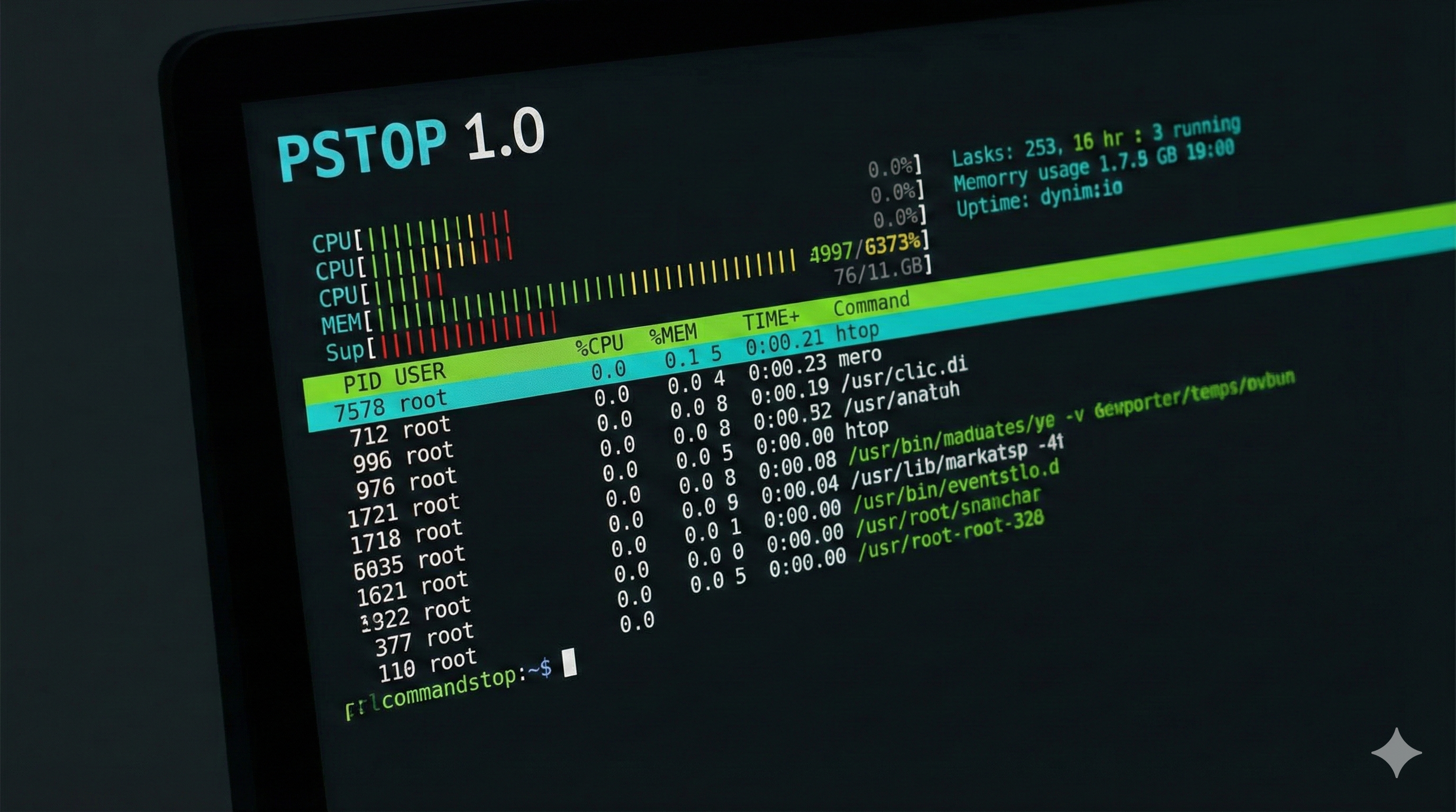 htop for Windows Powershell - pstop