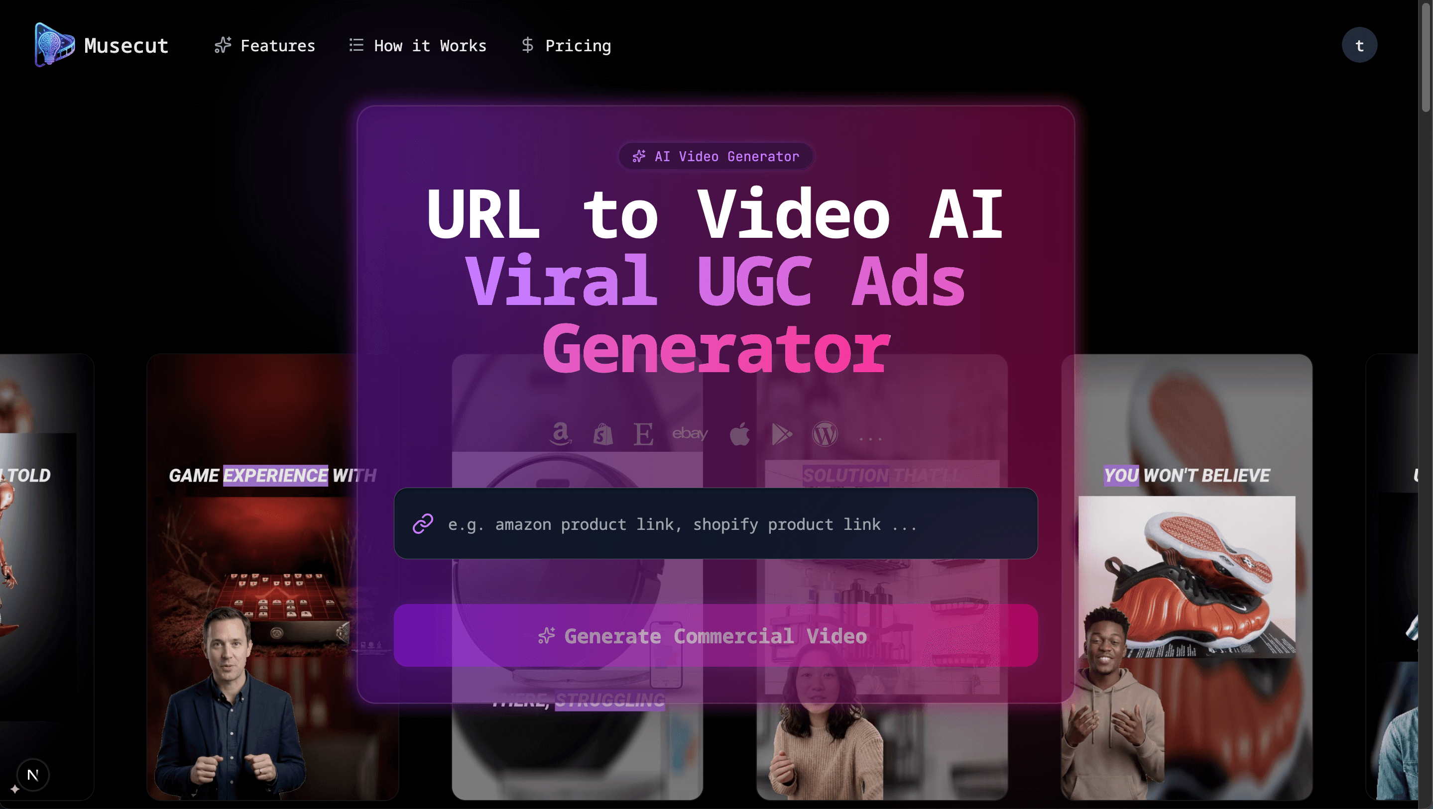 MuseCut - Main product screenshot demonstrating key features and user interface
