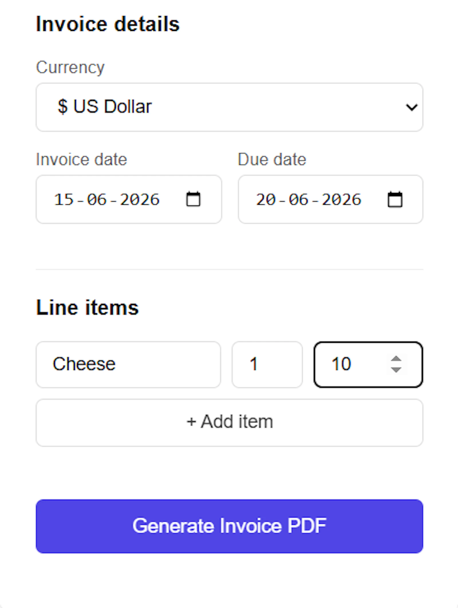 Free Invoice Generator screenshot 3