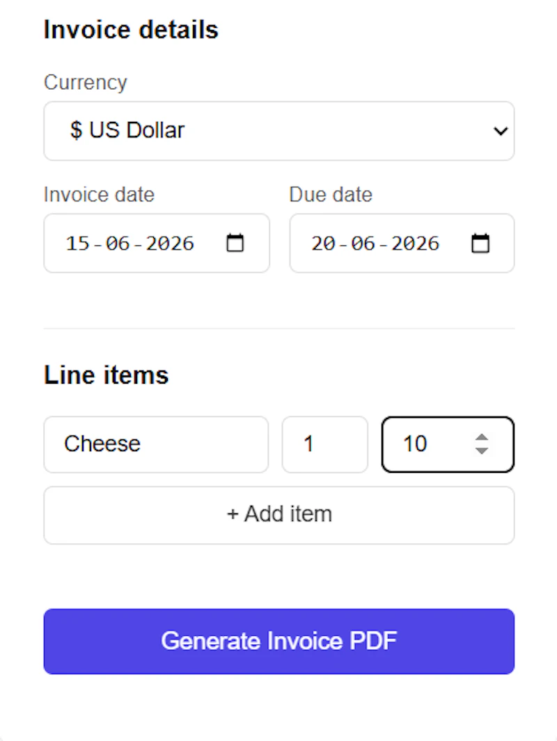 Free Invoice Generator screenshot 3