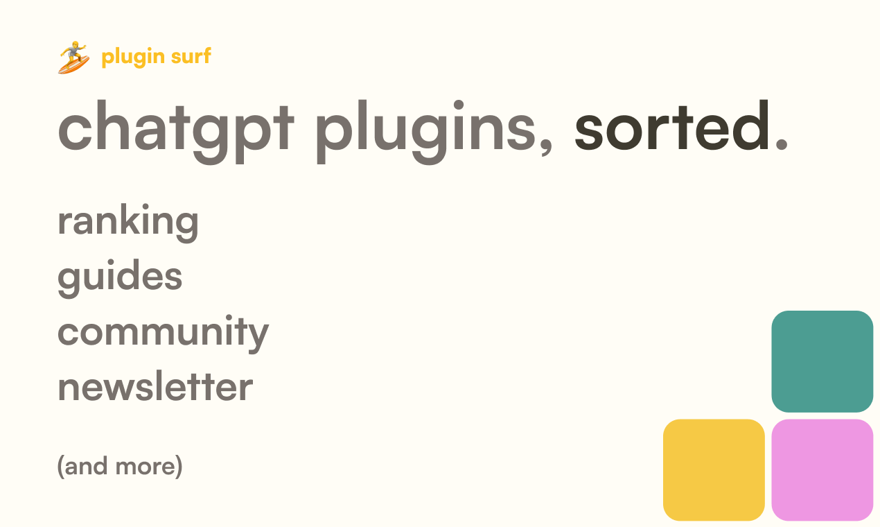 startuptile plugin surf-ChatGPT plugins sorted