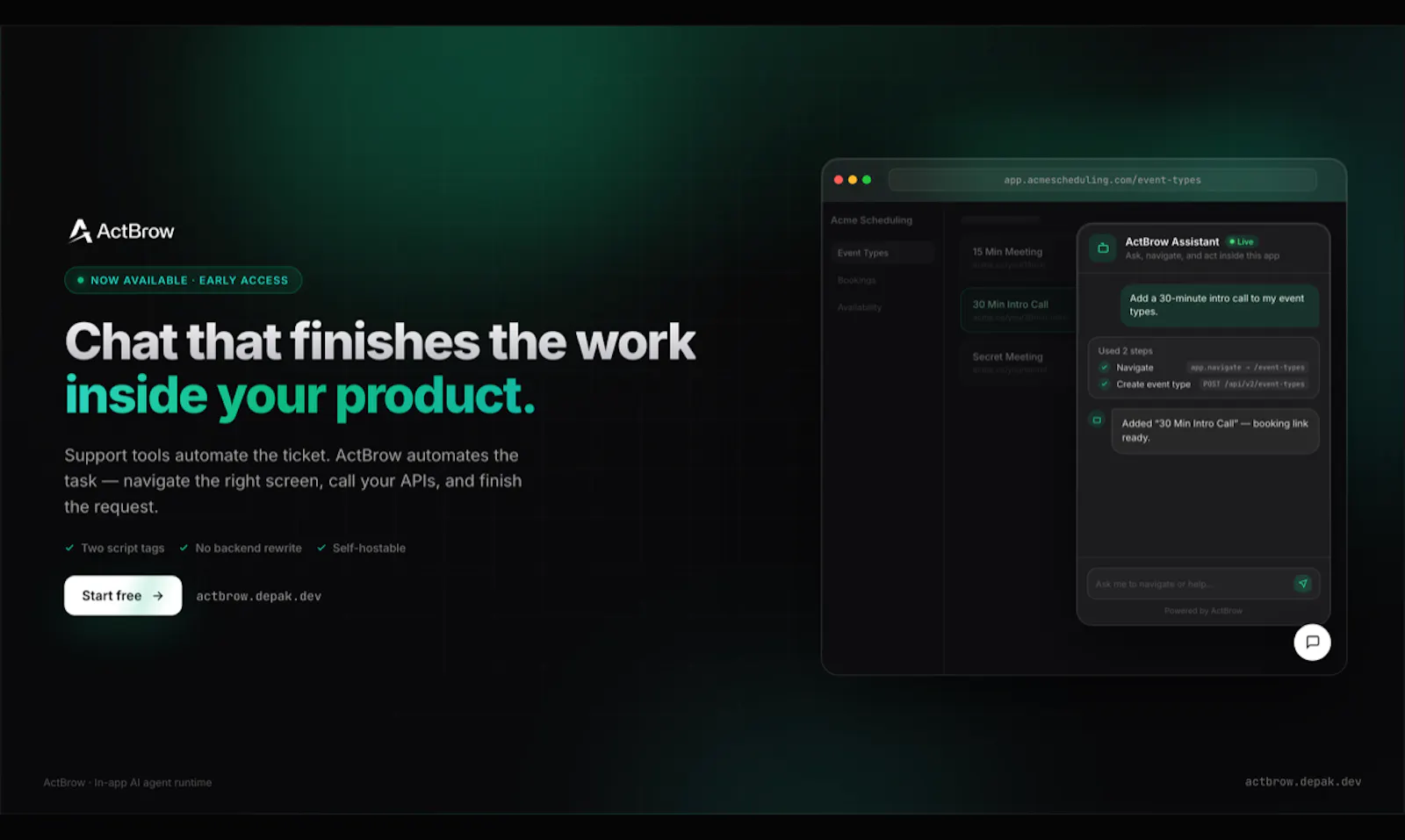 ActBrow screenshot 2