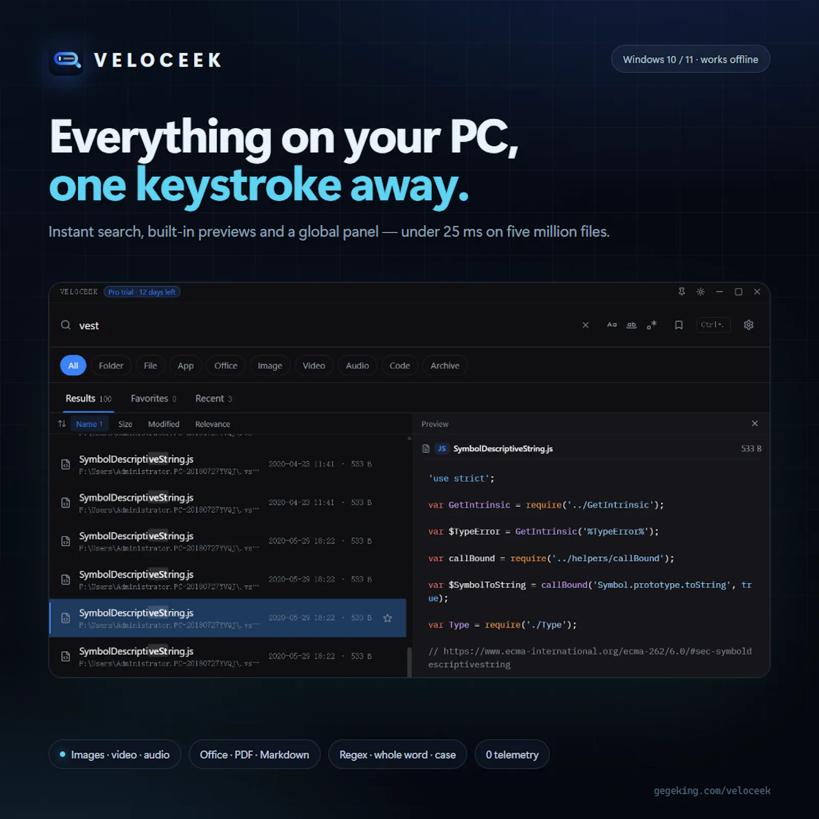 Veloceek screenshot 2