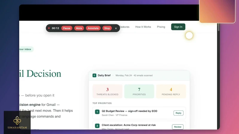 SimaRecord for Chrome screenshot 1 (video preview)
