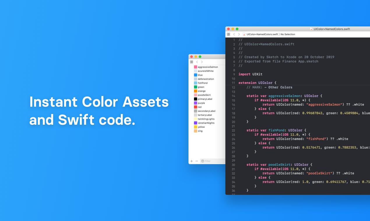 Sketch To Xcode The Fastest Way To Get Colors From Sketch