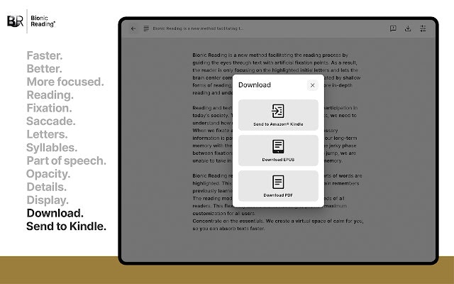 ส่วนขยายโครเมี่ยม Bionic Reading - เร็วขึ้นดีขึ้นมุ่งเน้นมากขึ้นการอ่าน media 6