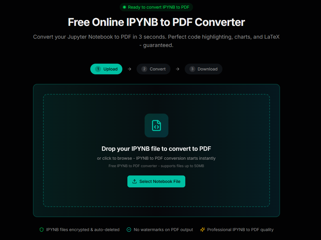 IPYNB to PDF Converter