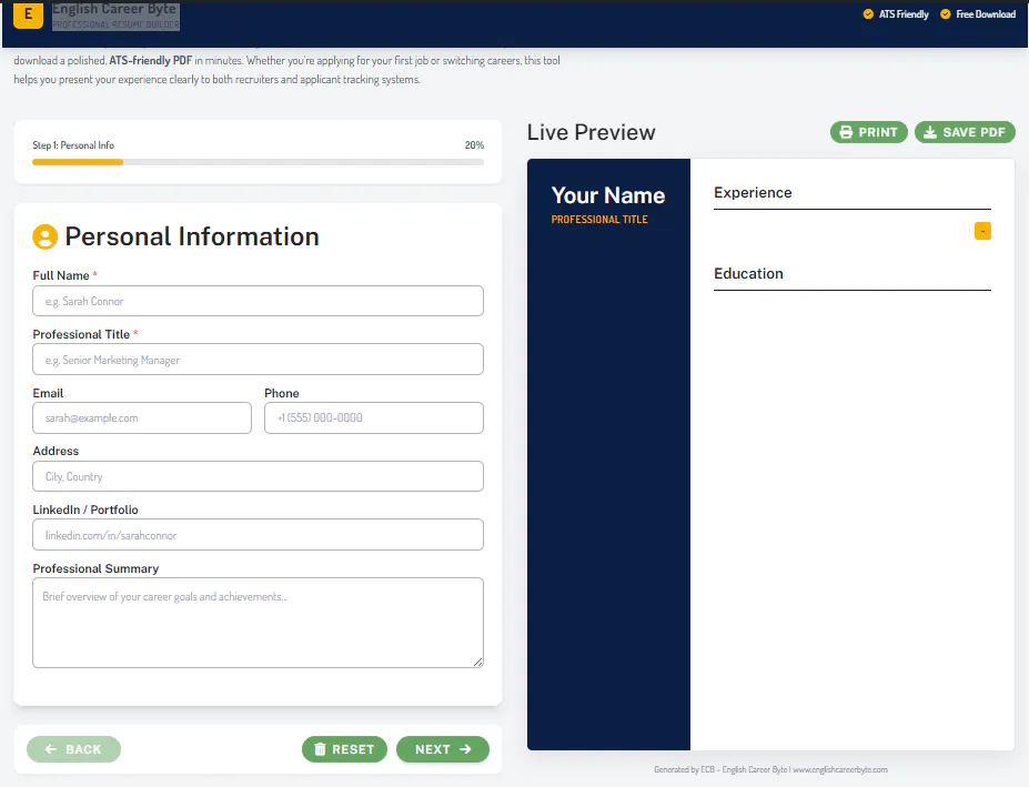 AI Powered Resume Generator gallery image