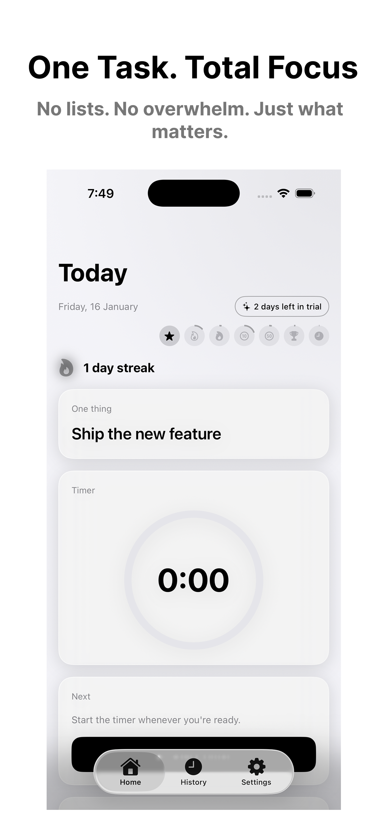 OnaTask - Main product screenshot demonstrating key features and user interface