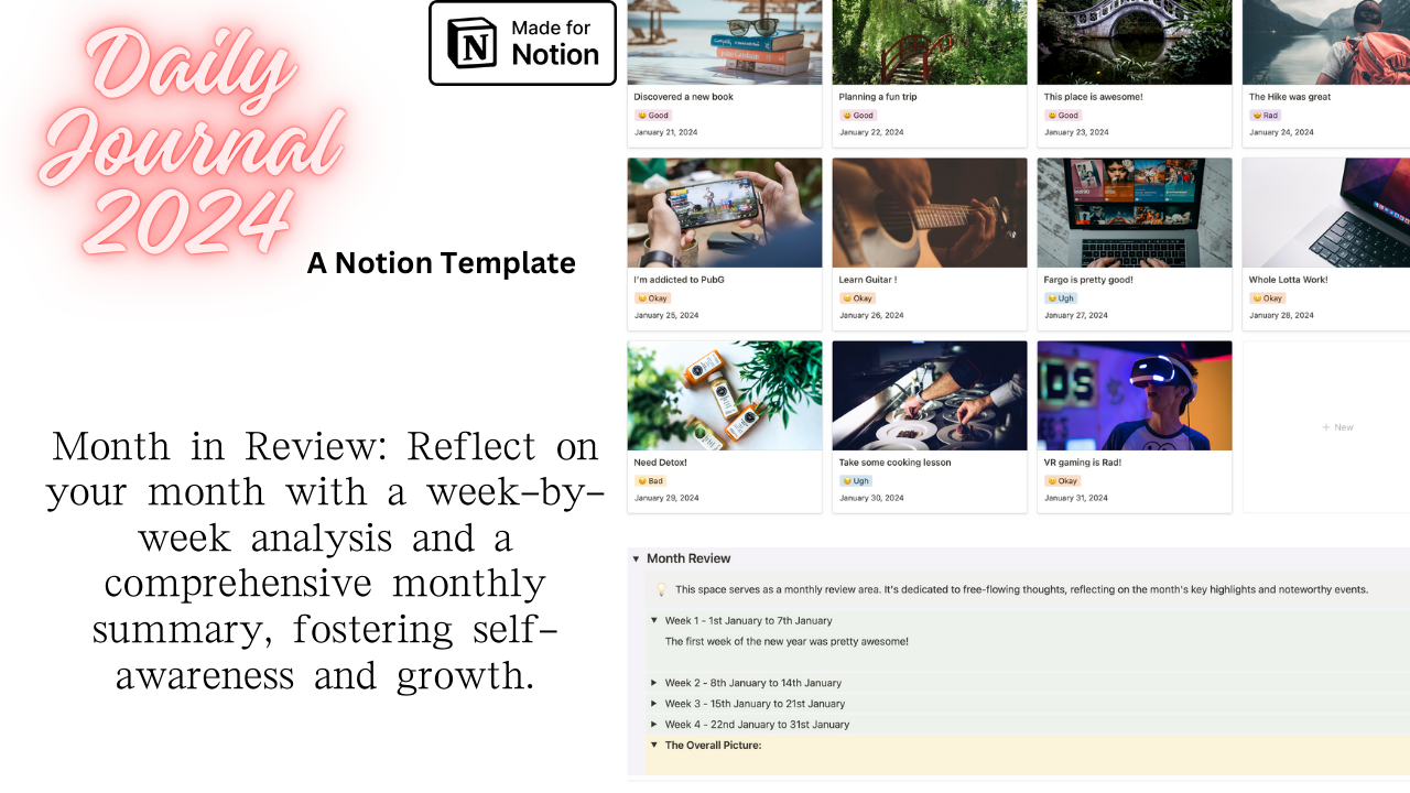 Mídia 5 de Notion Daily Journal 2024