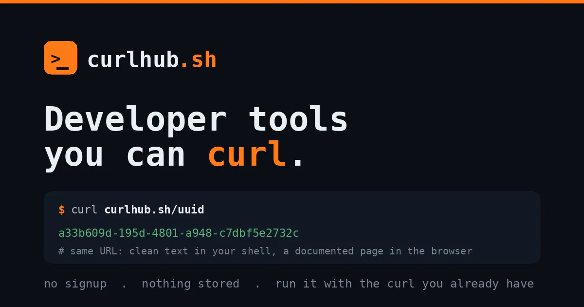 curlhub.sh Curl Based CLI Dev Tools gallery image