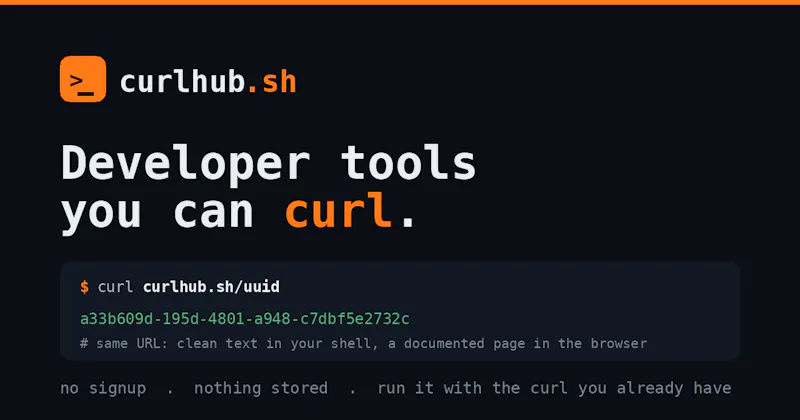 curlhub.sh Curl Based CLI Dev Tools screenshot 1