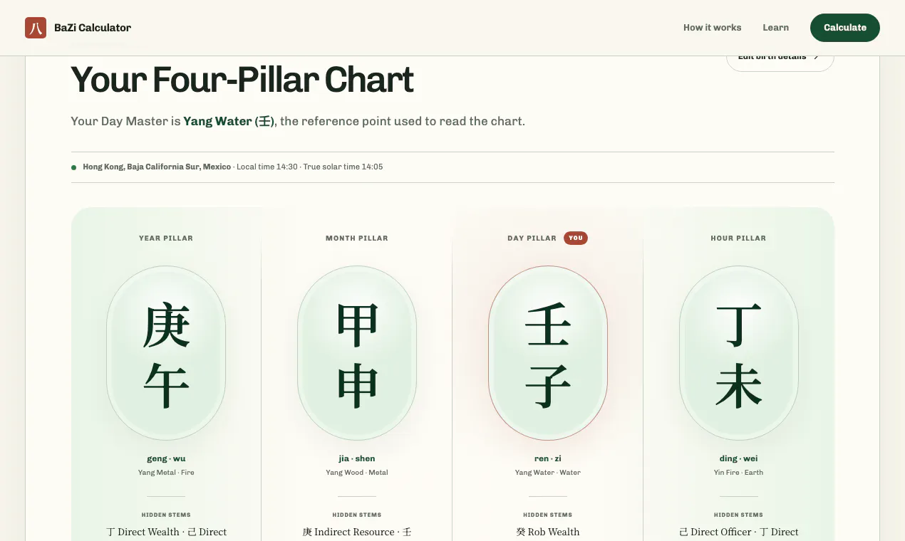 BaZi Calculator gallery image