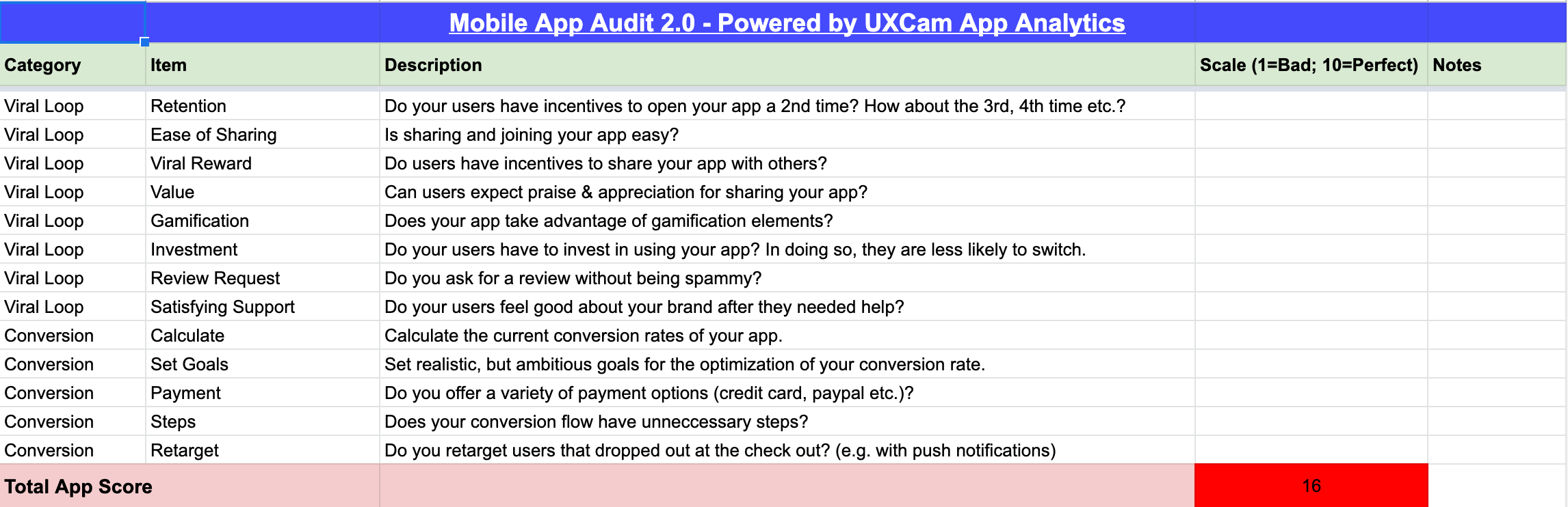 Mobile App Audit by UXCam gallery image