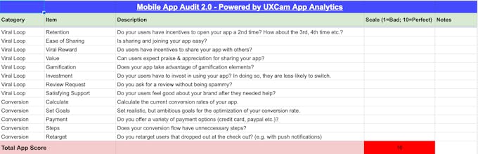 Mobile App Audit by UXCam gallery image