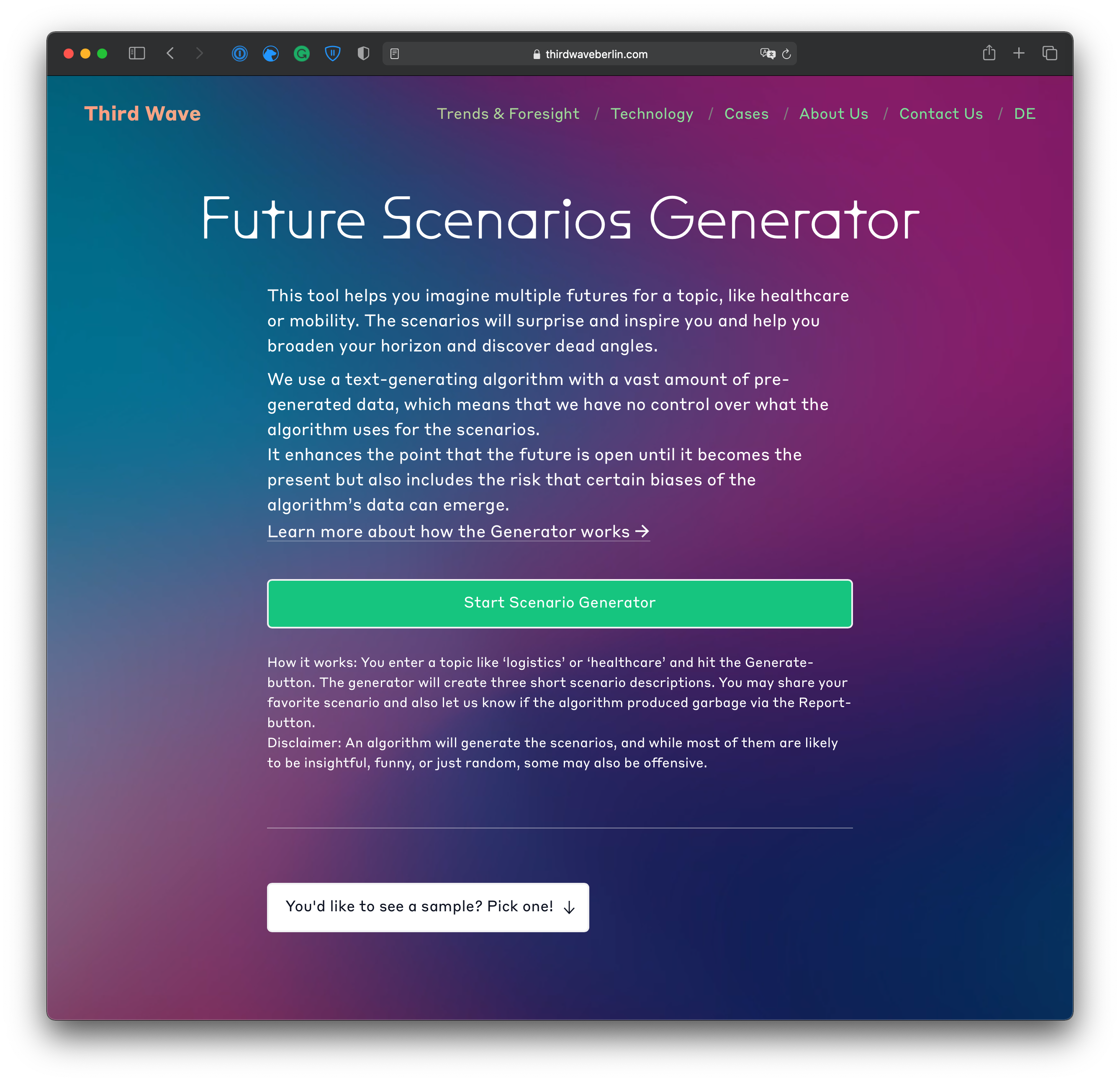 Future Scenario Generator gallery image