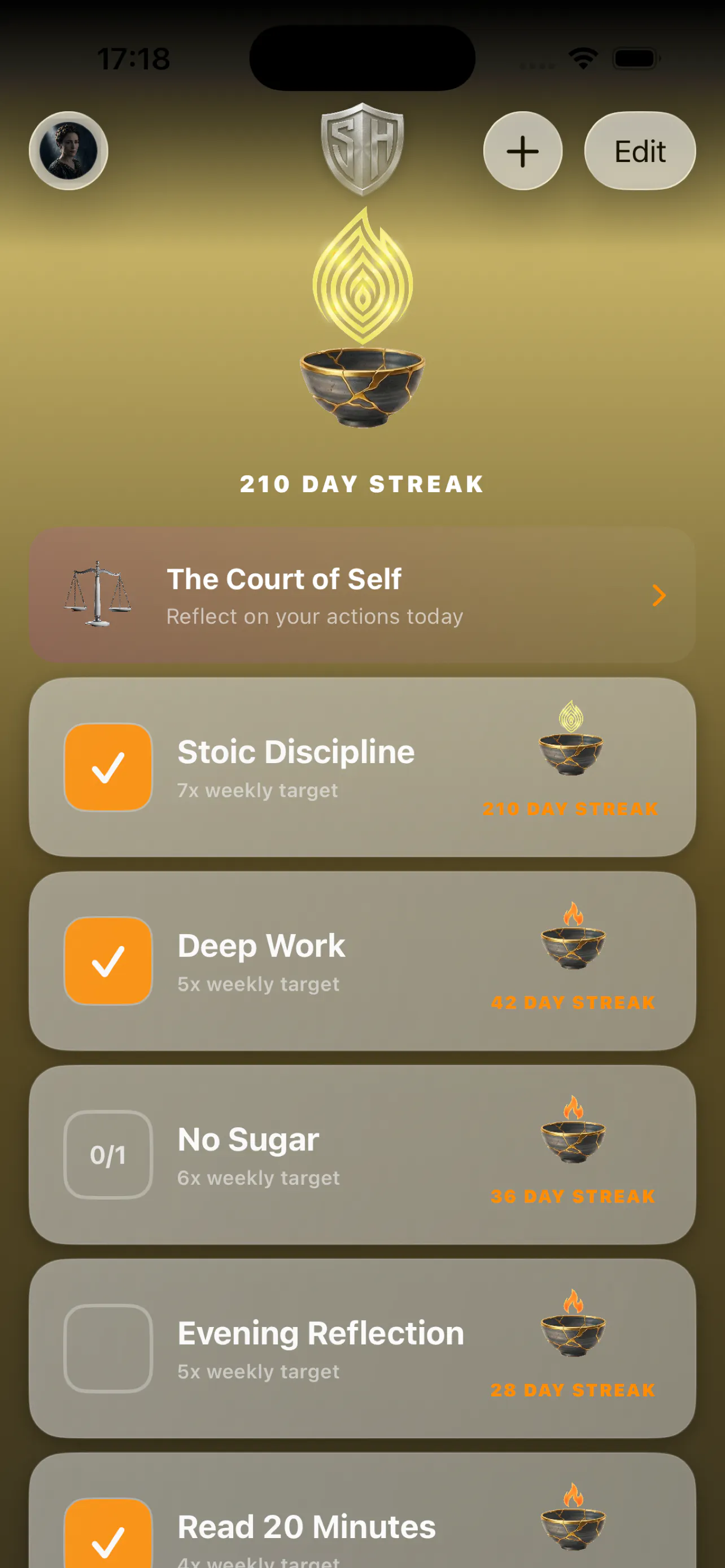 StoicHabit App 제품 배너