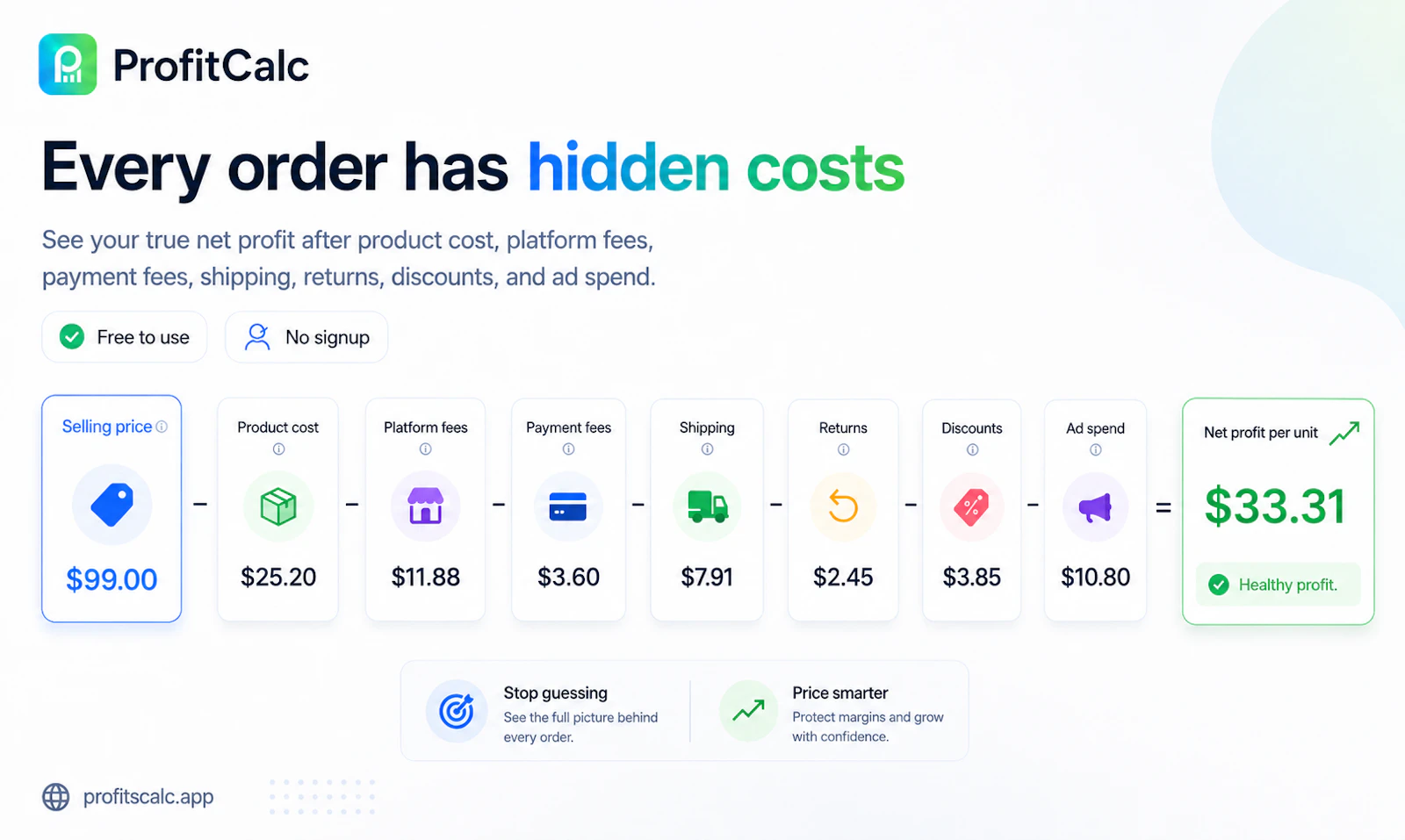 ProfitCalc screenshot 2