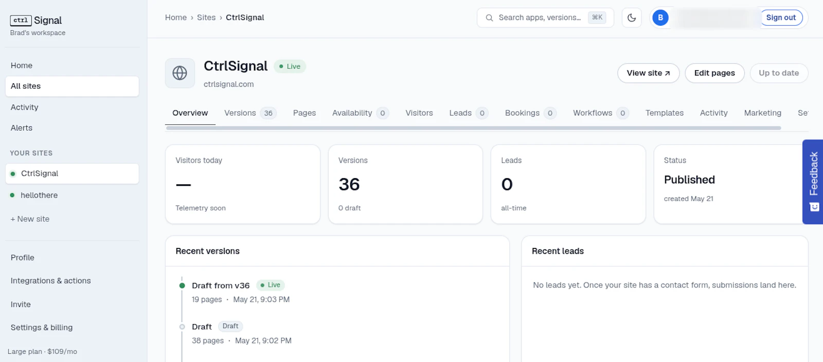 CtrlSignal screenshot 2