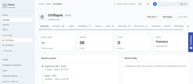 CtrlSignal screenshot 2