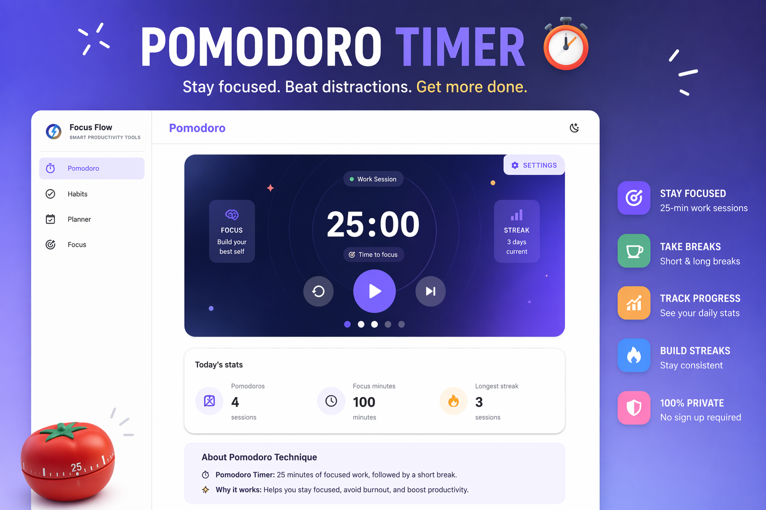 Focus Flow — Free Productivity Tools gallery image
