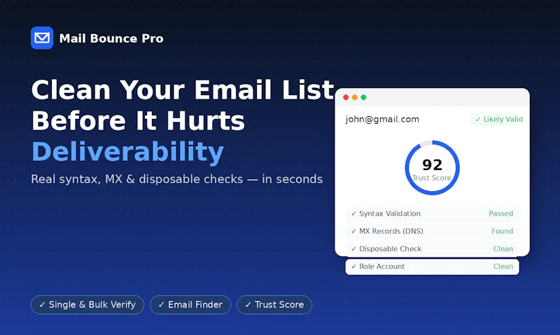Mail Bounce Pro screenshot 1