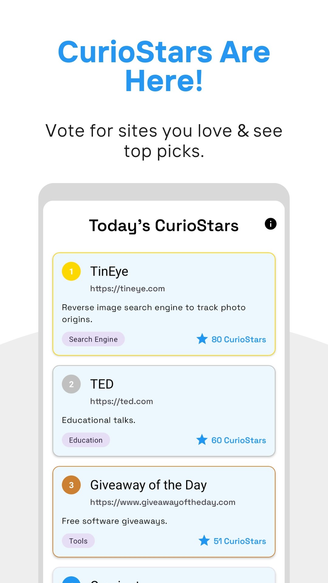 CurioShuffle – Discover Websites gallery image