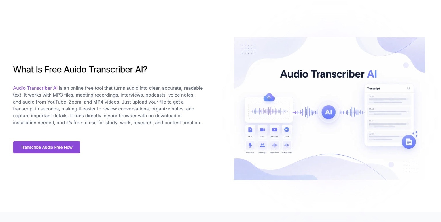 Audio Transcriber AI gallery image