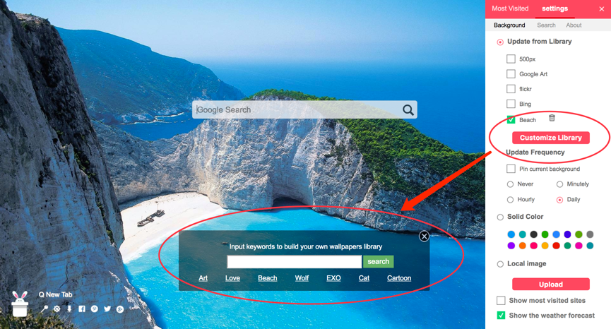 PP New Tab - Chrome Extension gallery image