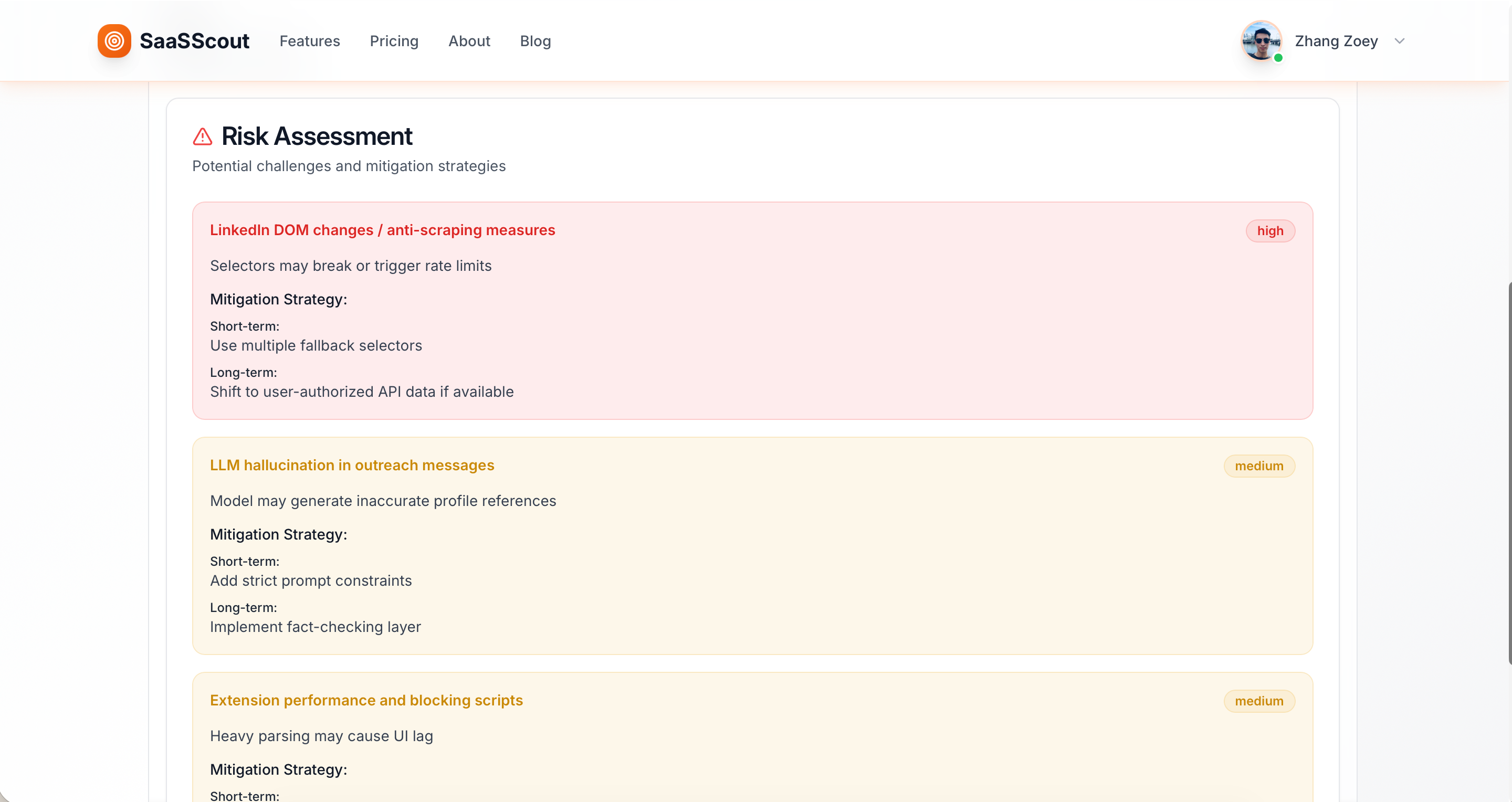 SaaSScout - Screenshot 4 showing product features and functionality