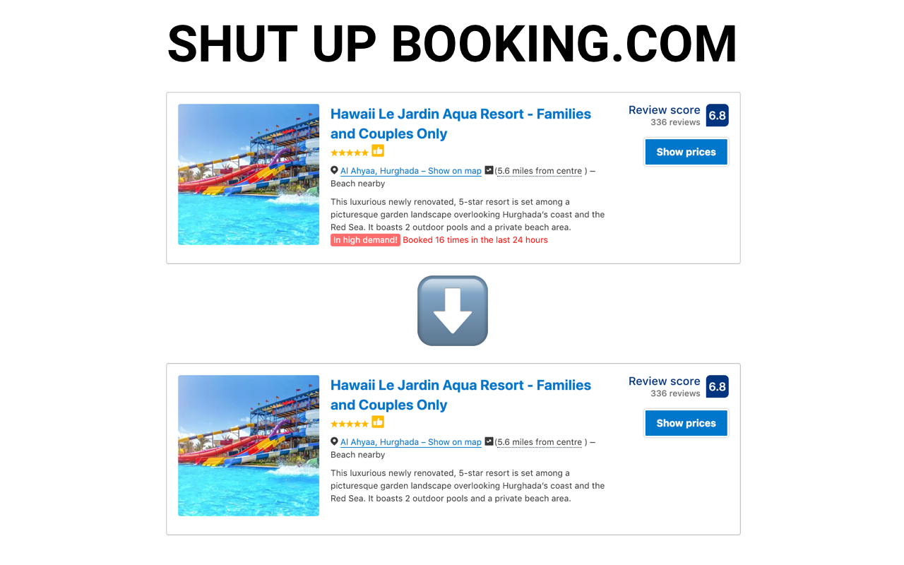 ShutUpBooking.Com Image
