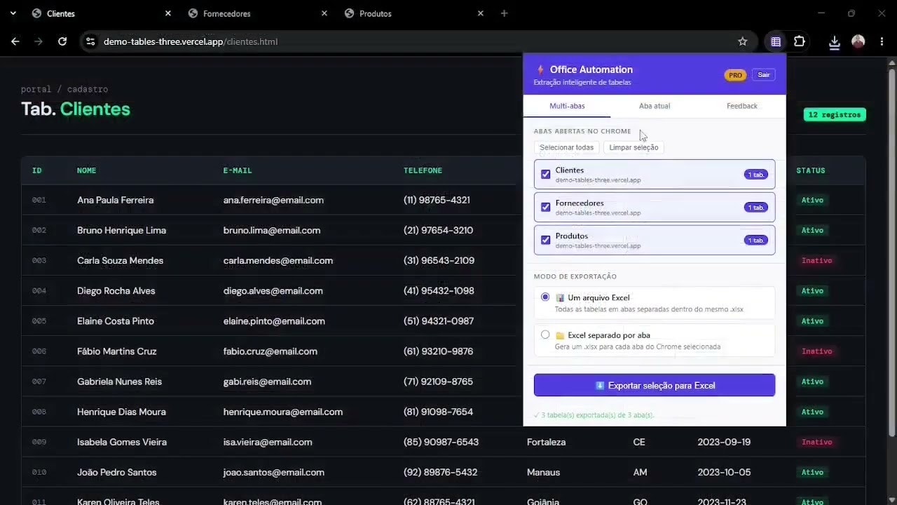 Office Automation — Extract Tables gallery image