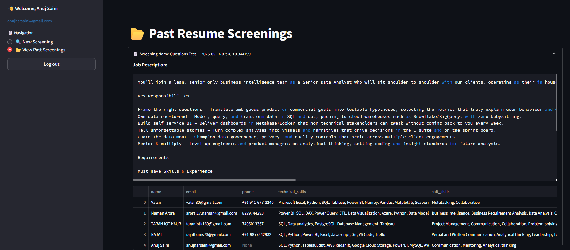 AI Resume Screener gallery image