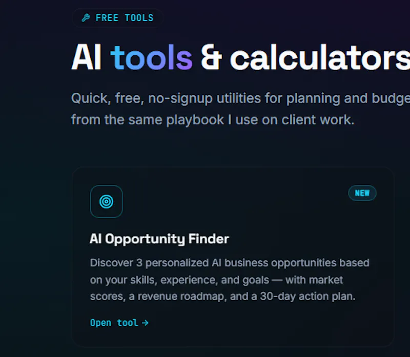 AI Opportunity Finder screenshot 3