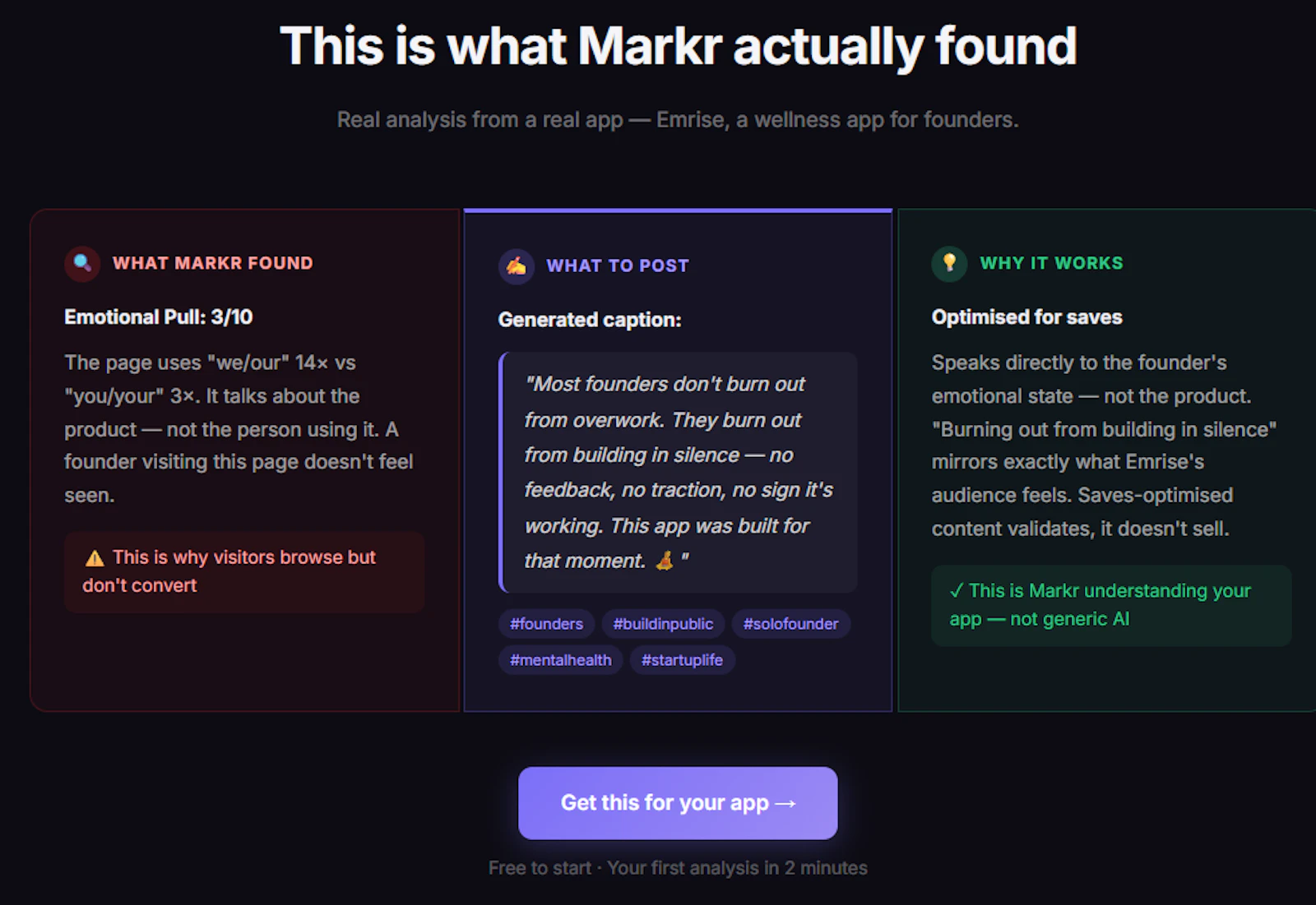 Markr, Growth Intelligence for Founders screenshot 5
