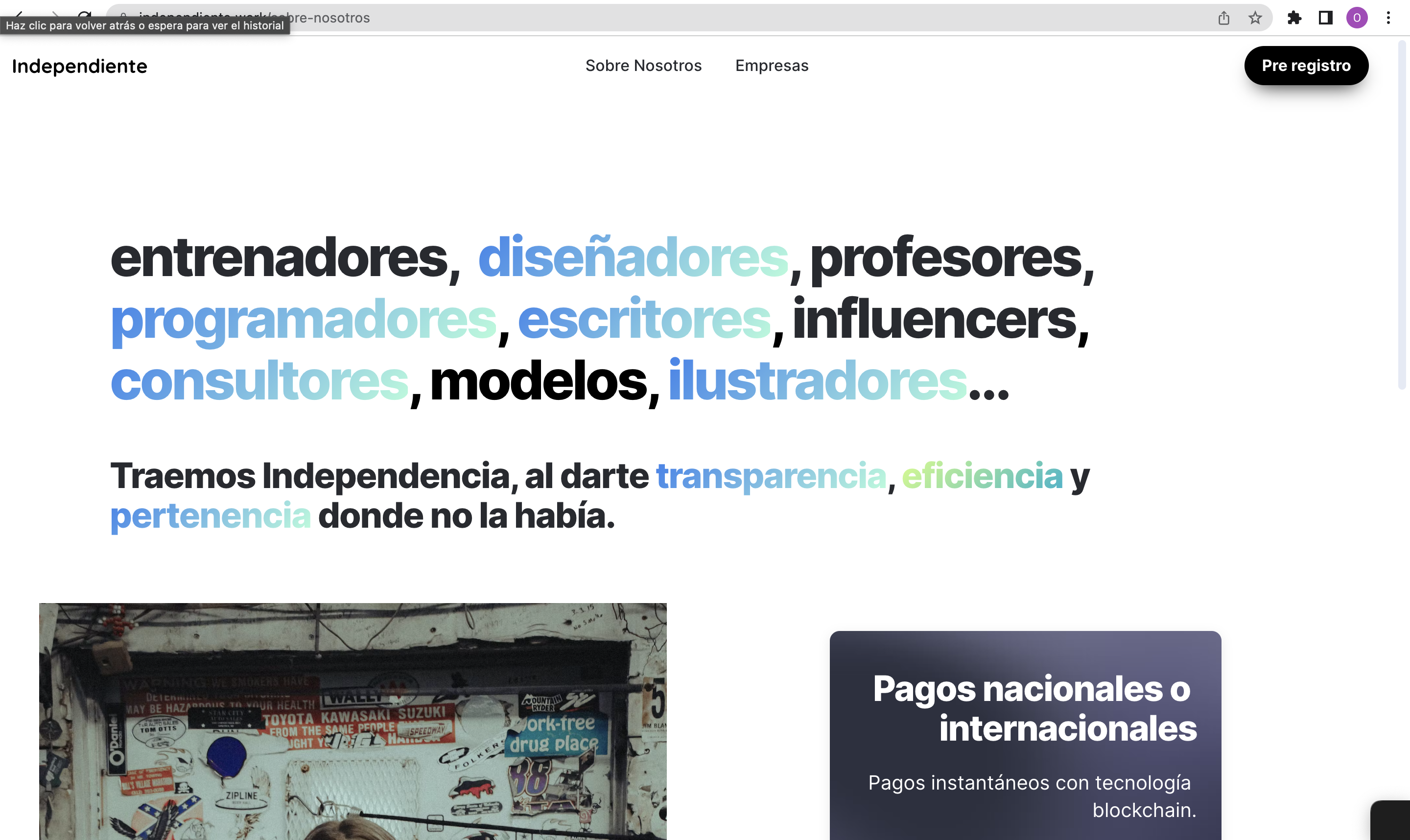 Indipendente - Niente più antidolorifici per liberi professionisti e creatori a Latam. media 5