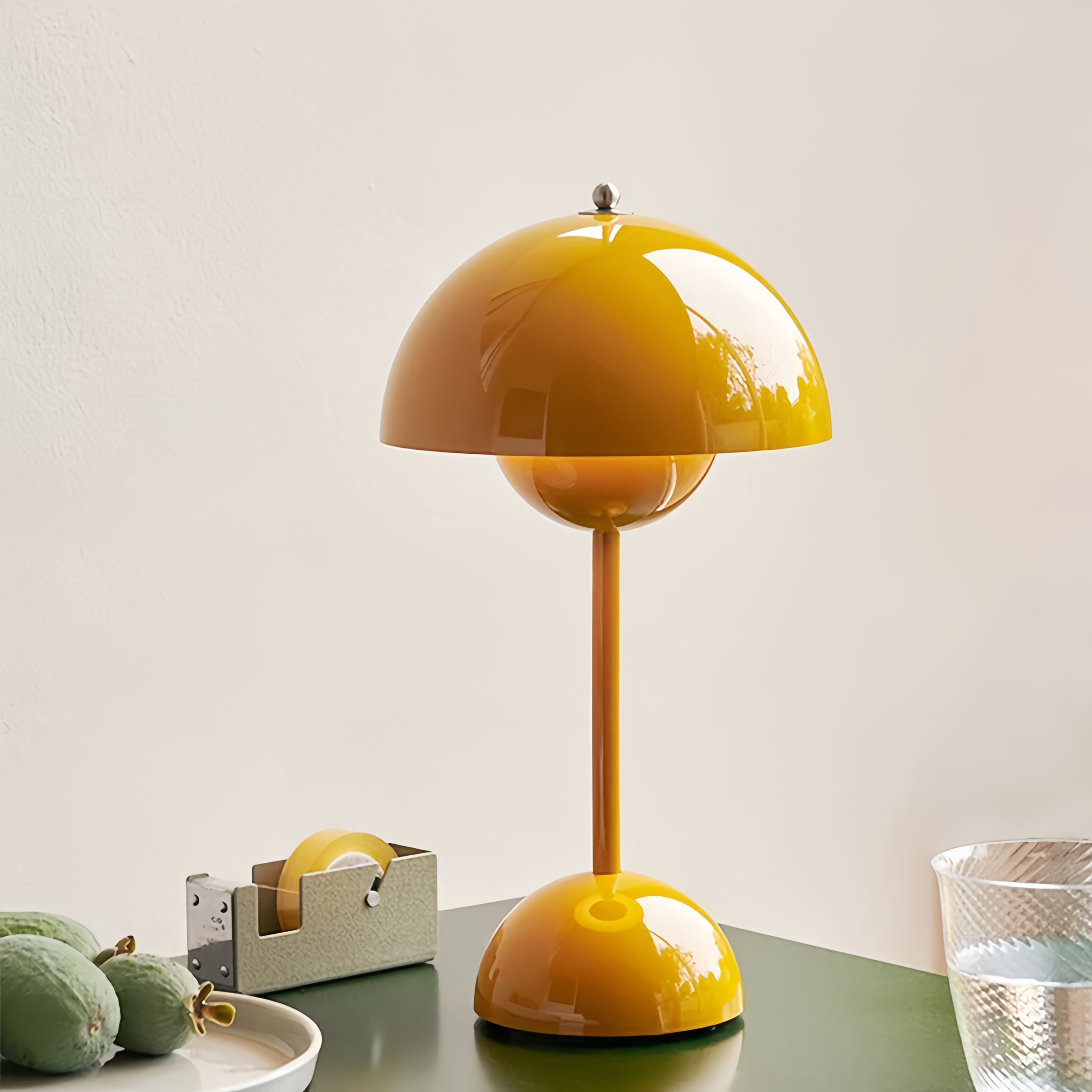 Scandi Flowerpot Table Lamp - The light provides warm light with adjustable brightness. media 4
