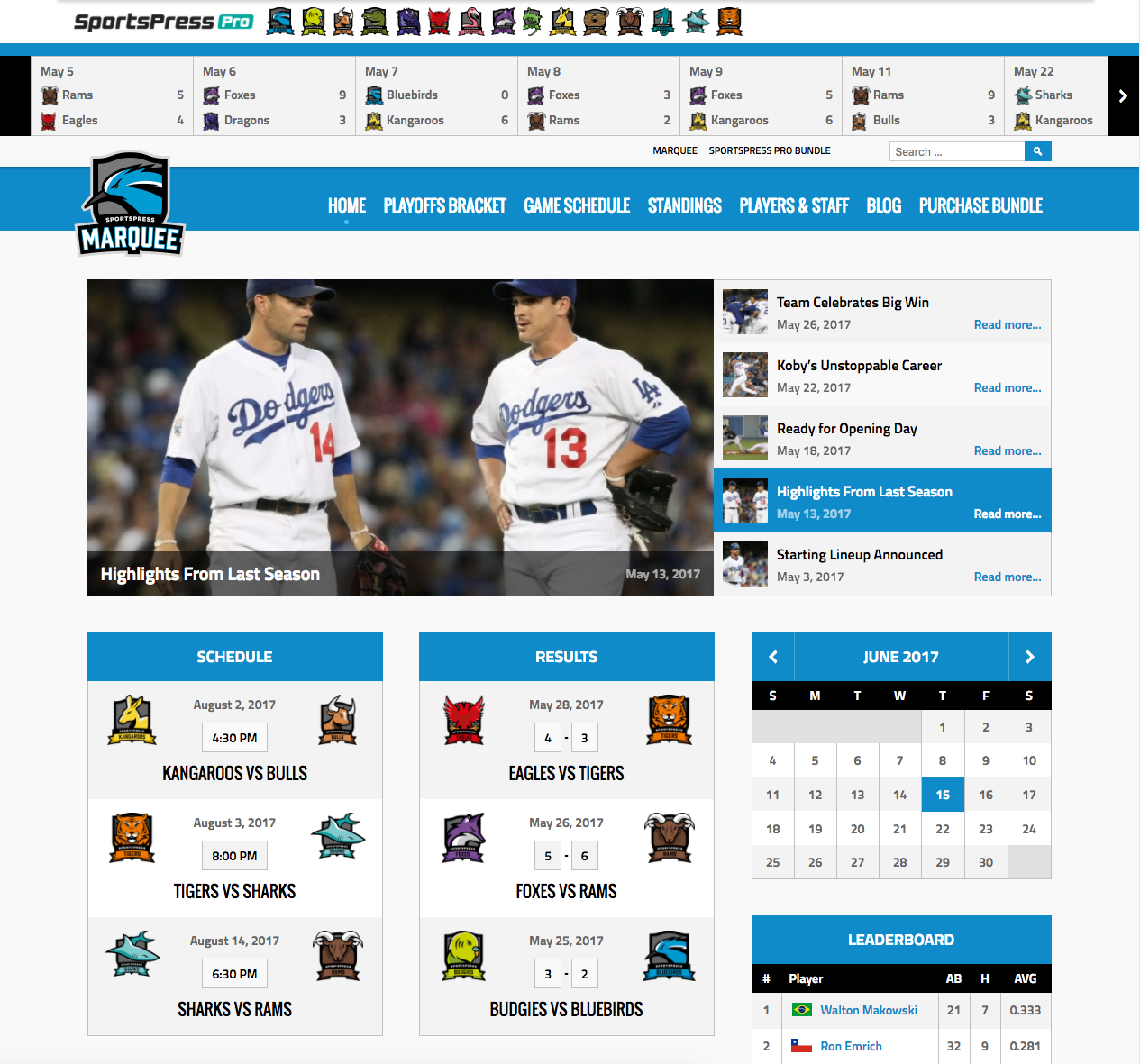 SportsPress Pro gallery image
