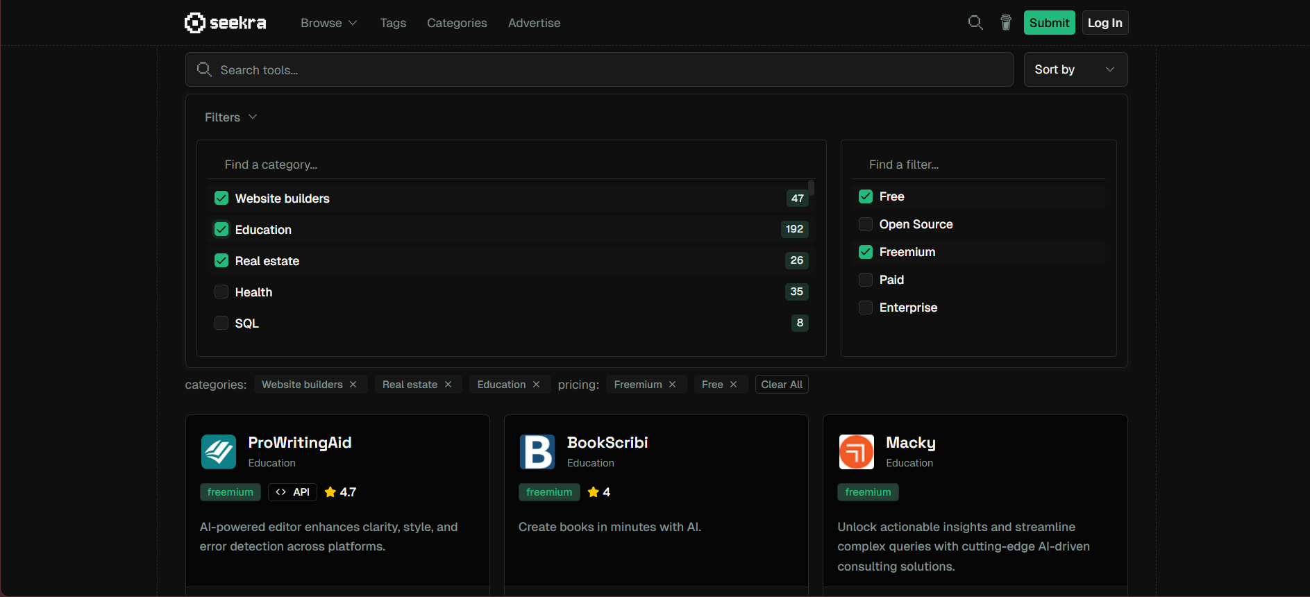 Seekra - Ai Tools Finder gallery image