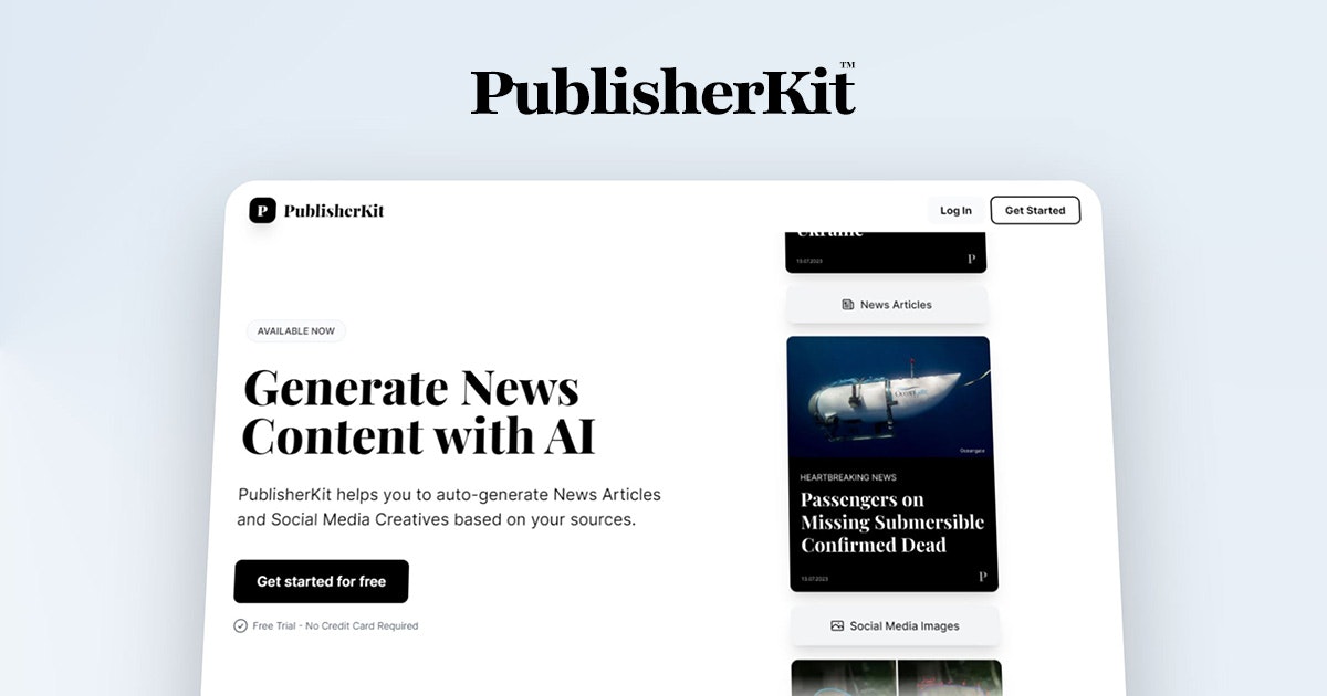 startuptile PublisherKit-Generate News Content with AI