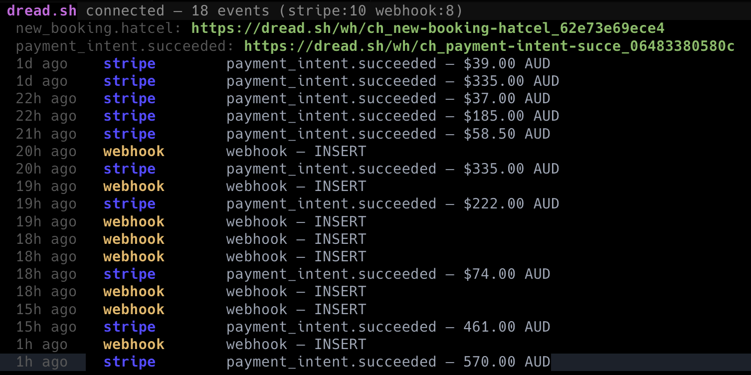 dread.sh - Screenshot 2 showing product features and functionality
