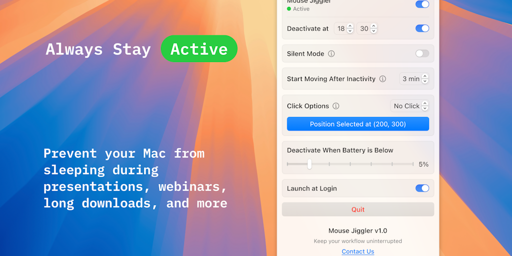 Mouse Jiggler for Mac