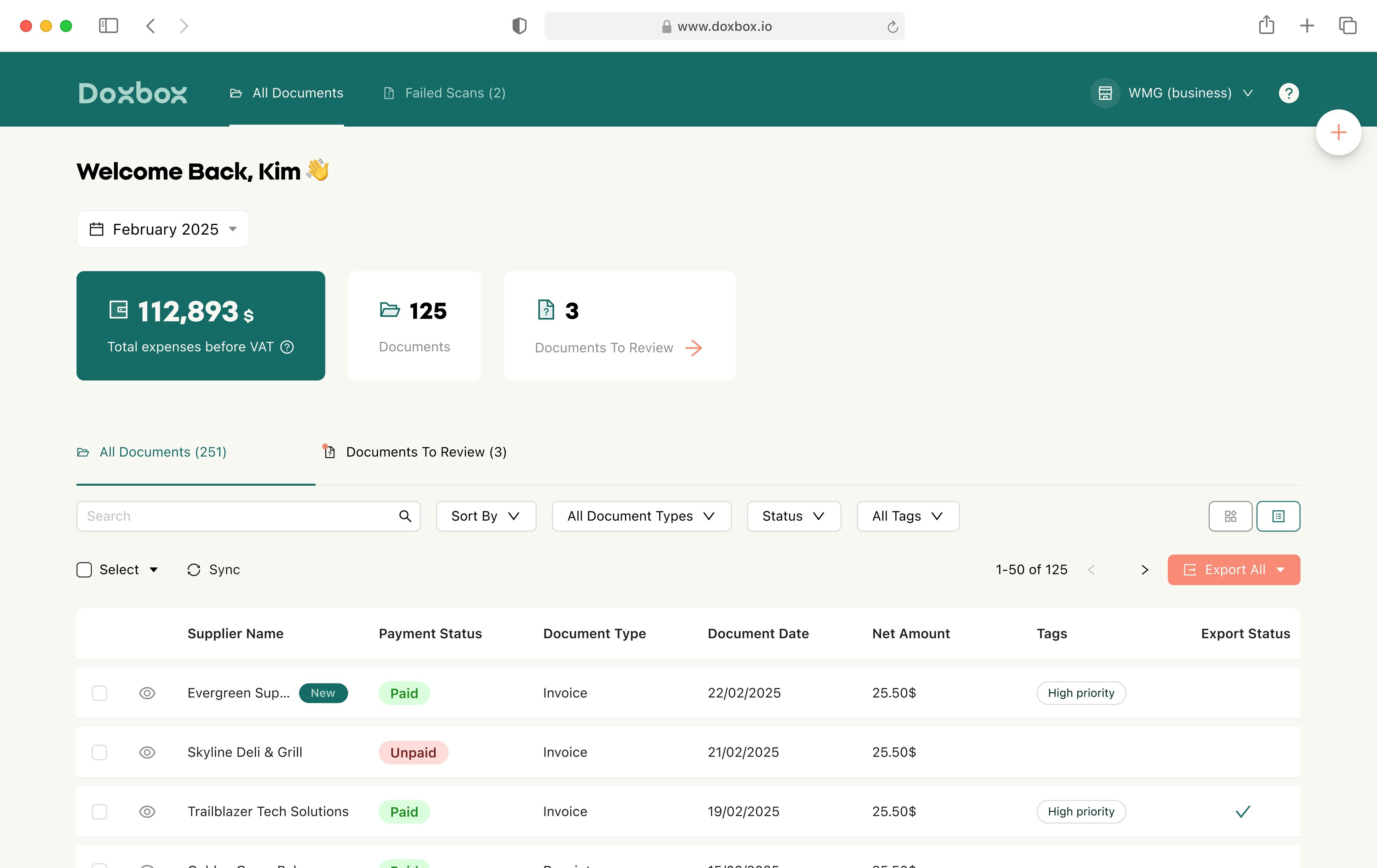 DoxBox - Main product screenshot demonstrating key features and user interface