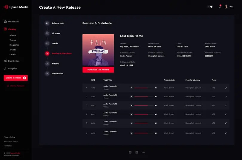Spacemedia - Распределите свою музыку бесплатно во всем мире медиа 4