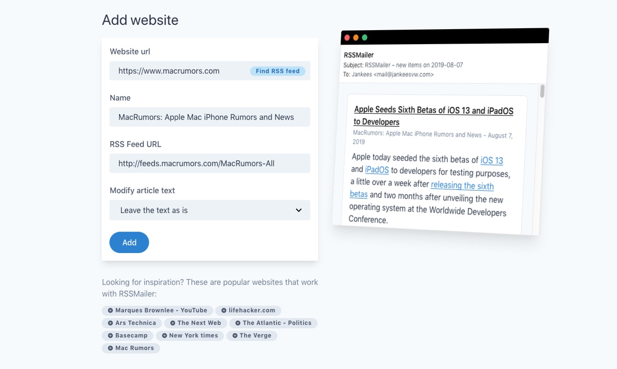 RSSMailer Image