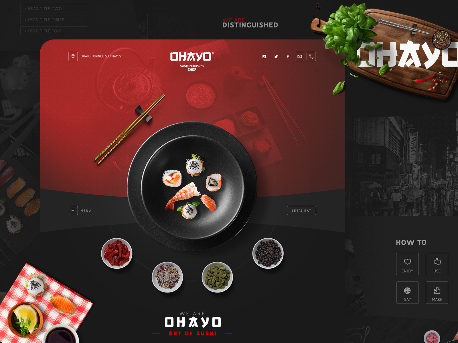 Ohayo Food - Landing page