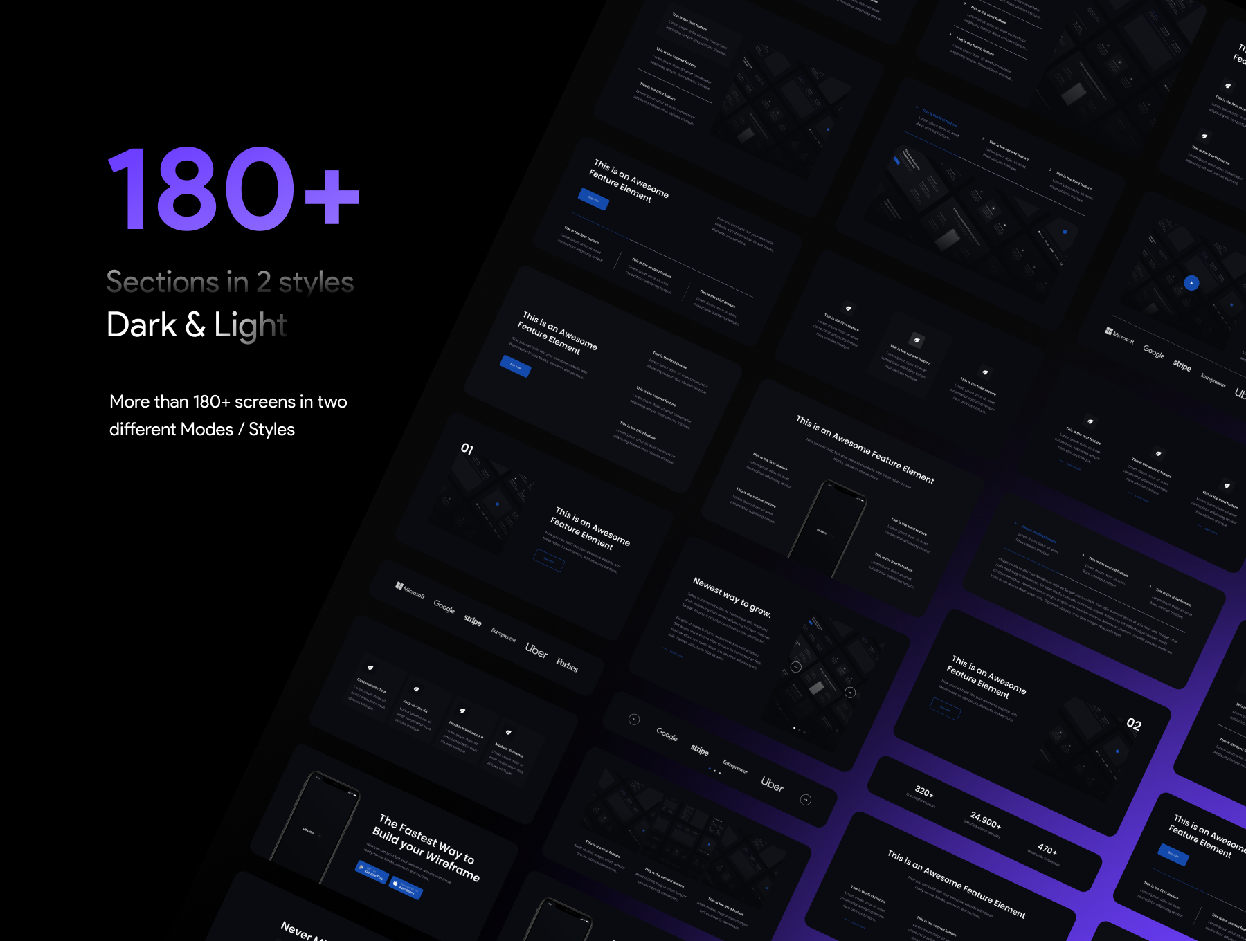 Uranus v1.3 - Wireframe Kit gallery image
