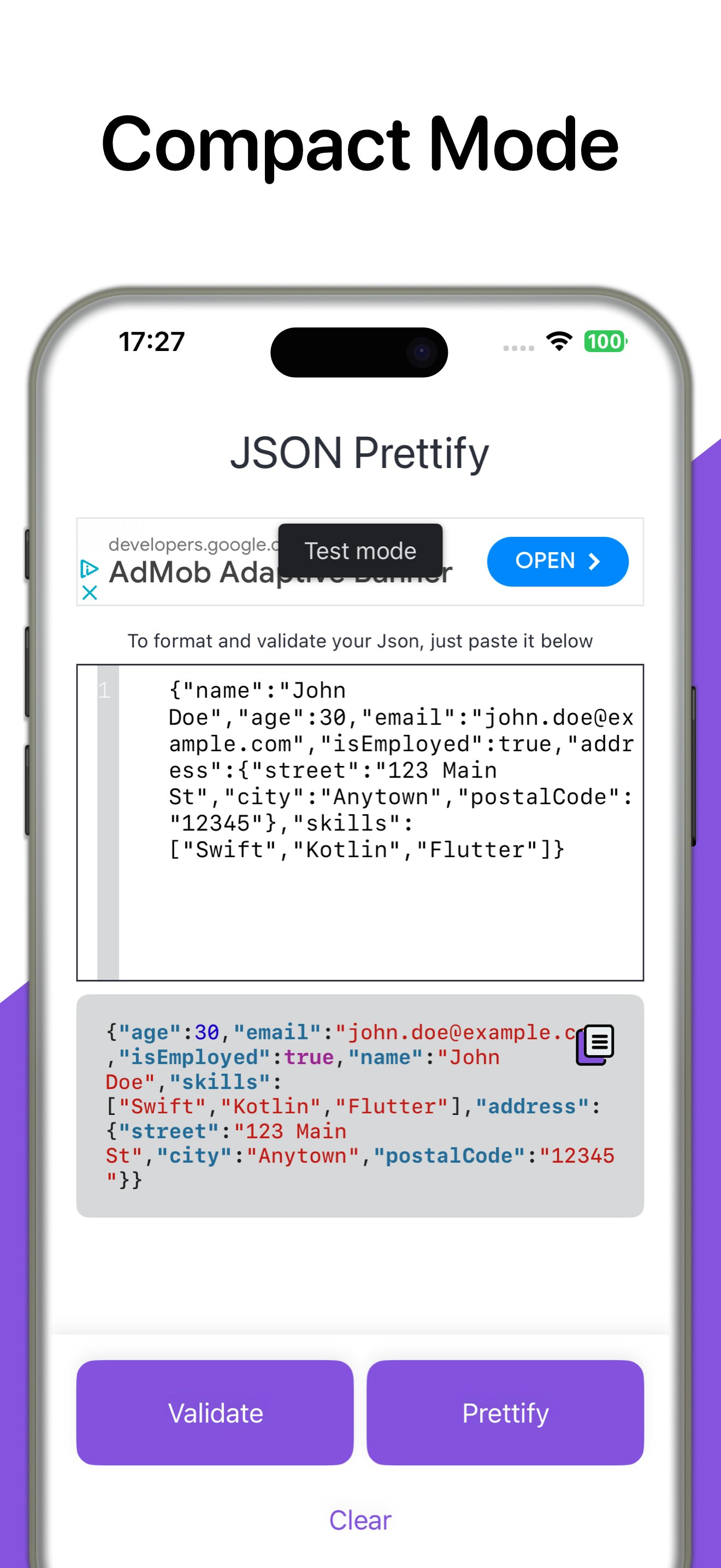 Json Prettify - JSON'unuzu doğrulayın ve biçimlendirin medya 2