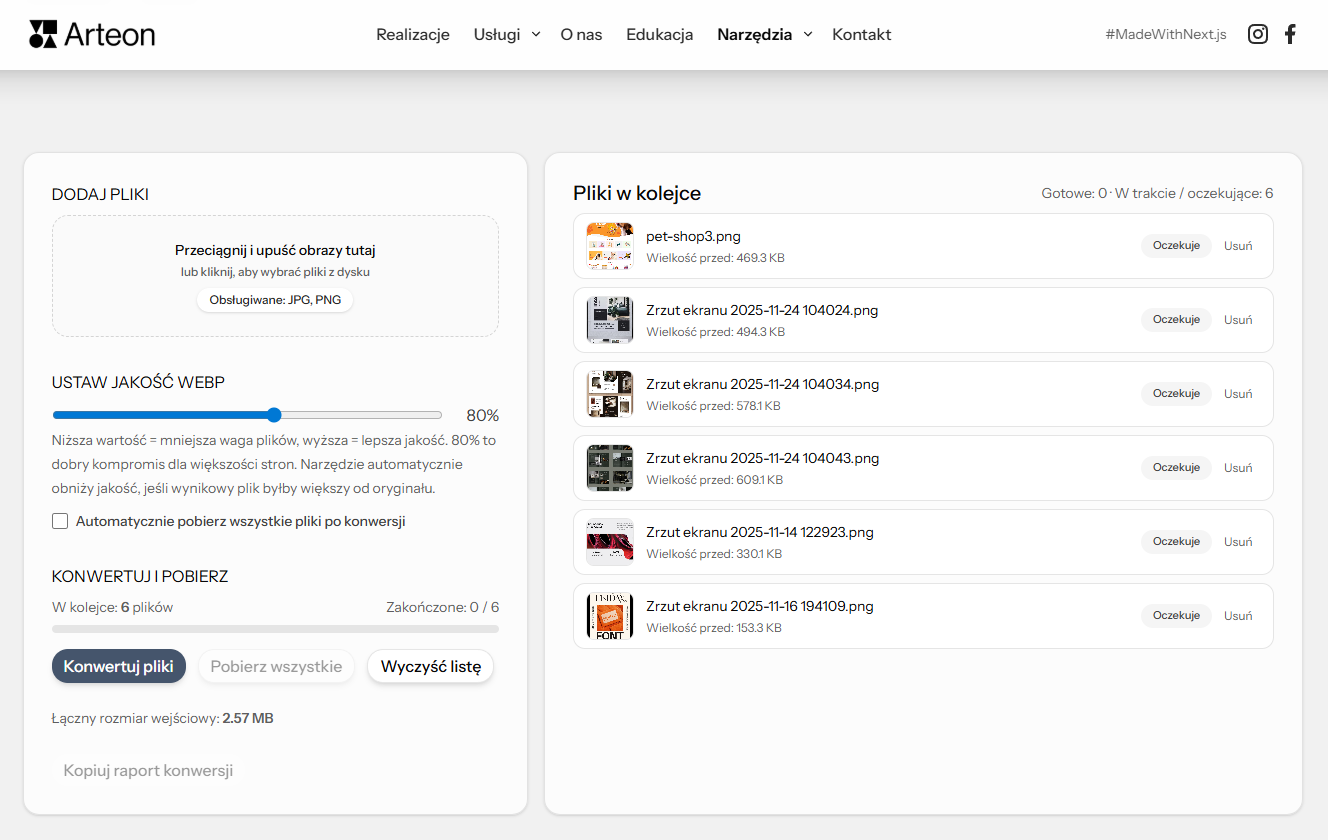 Unlimited JPG/PNG to WebP Converter gallery image