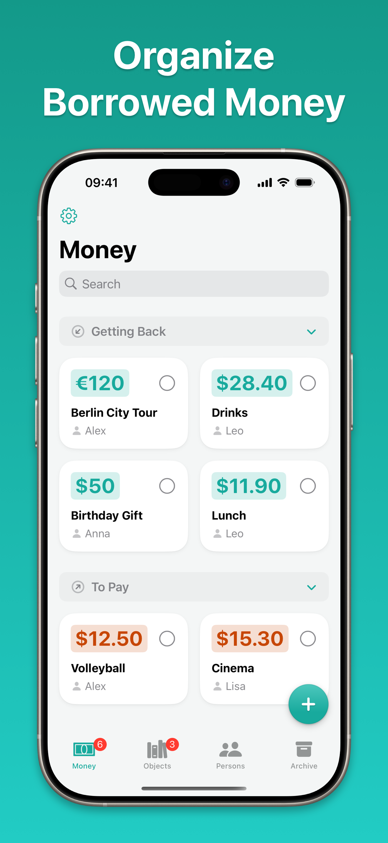 Keepvol 2.0 - Houd geld en objecten bij die u leen of leen. media 2